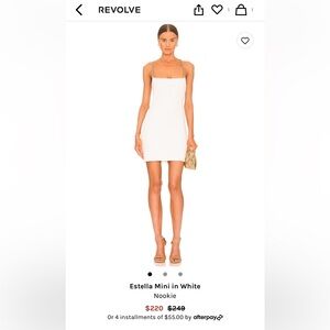 Revolve Nookie mini white dress